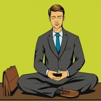 meditation man in suit